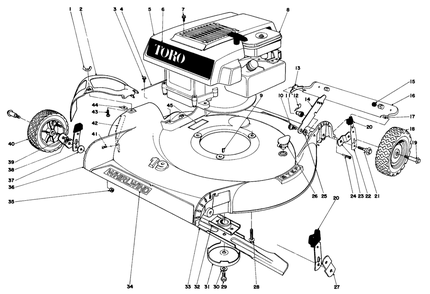Part Location Diagram of 221466 Toro Engine (Model 16073)