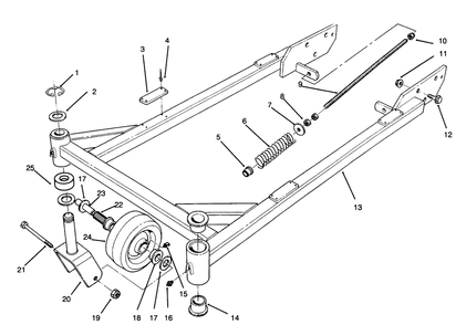 Carrier Frame Assembly Diagram and Parts List for 30133 690001 - 699999 Toro Lawn Mower