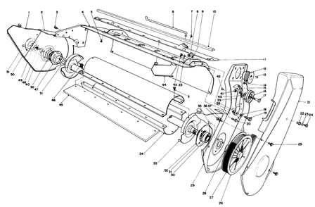 Lower Main Frame Assembly Diagram and Parts List for 38165 9000001 - 9999999 Toro Snow Blower