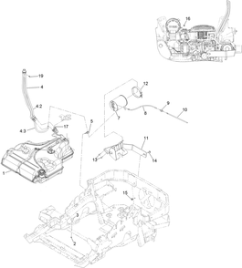 Fuel Assembly Diagram and Parts List for 72928 400000000 - 412799999 Toro Lawn Tractor
