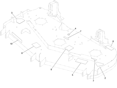 Deck Decal Assembly Diagram and Parts List for 74145 (313000001-313999999)(2013) Toro Lawn Mower