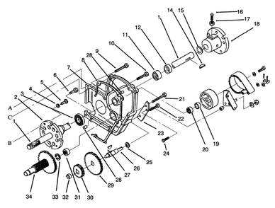 Transaxle Assembly (Continued) Diagram and Parts List for 73421 5901047 - 5999999 Toro Lawn Tractor