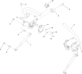 Part Location Diagram of 144-1422 Toro Control Handle Assembly, Rh