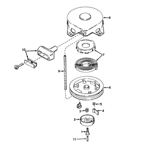 Rewind Starter N0. 590420 Diagram and Parts List for 57003 3000001 - 3999999 Toro Lawn Tractor