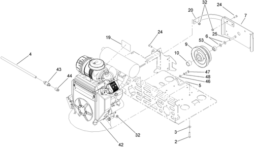 Engine And Clutch Assembly Diagram and Parts List for 74237CP (270000001-270999999)(2007) Toro Lawn Mower