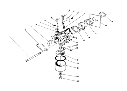 Carburetor Assembly (Model No. 47pk9-1) Diagram and Parts List for 20680 0000001 - 0999999 Toro Lawn Mower