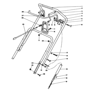 Handle Assembly Diagram and Parts List for 38180 2000001 - 2999999 Toro Snow Blower