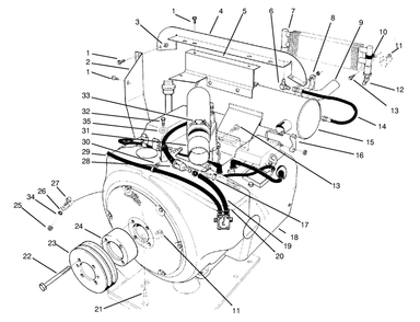 Engine Assembly Diagram and Parts List for 30620 790001 - 799999 Toro Lawn Tractor