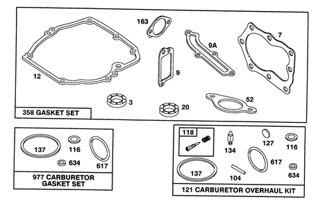 Engine Briggs & Stratton Model 124702-0189-01 Diagram and Parts List for 20327B 2000001 - 2999999 Toro Lawn Mower