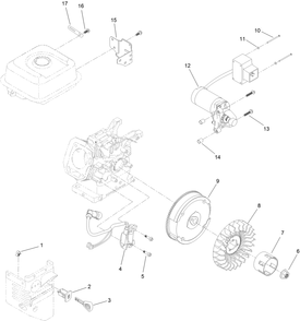 Ignition And Electrical Assembly Diagram and Parts List for 36002 409000000 - 412999999 Toro Snow Blower