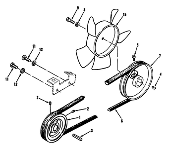 Drive Belt And Pulleys Diagram and Parts List for R1-20OE02 2000001 - 2999999 Toro Lawn Tractor