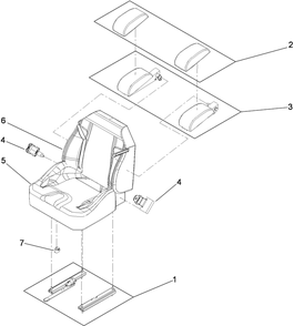 Seat Assembly Diagram and Parts List for 74274 (290000001-290999999)(2009) Toro Lawn Mower