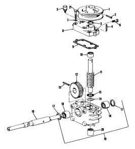 Gear Case Assembly Diagram and Parts List for 23201 3000001 - 3999999 Toro Lawn Mower