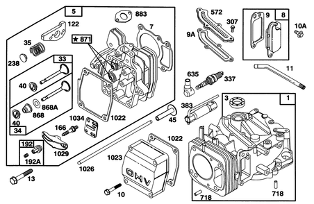 Engine Gts 150 Diagram and Parts List for 20821B 6900001 - 6999999 Toro Lawn Mower