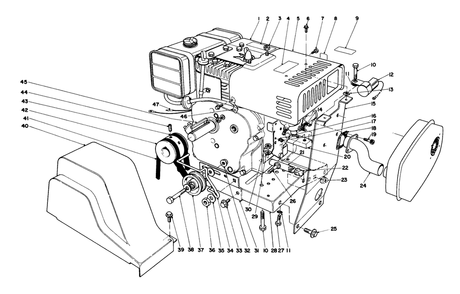Engine Assembly Diagram and Parts List for 38160 5000001 - 5999999 Toro Snow Blower