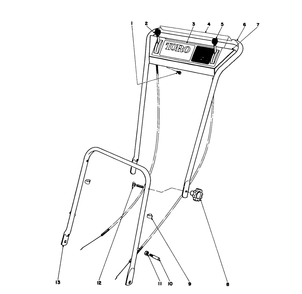 Handle Assembly-Models 16073, 16173, 16273 Diagram and Parts List for 16273 4000001 - 4999999 Toro Lawn Mower