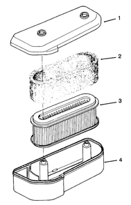 Air Cleaner Assembly Diagram and Parts List for 30165 4900001 - 4999999 Toro Lawn Tractor Accessories
