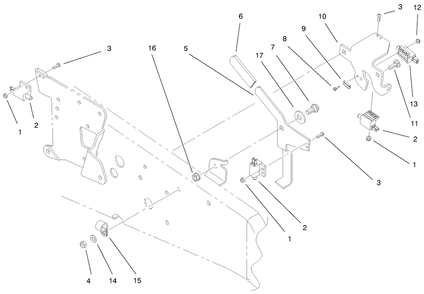 Upper Parking Brake Assembly Diagram and Parts List for 73545 8900001 - 8999999 Toro Lawn Tractor