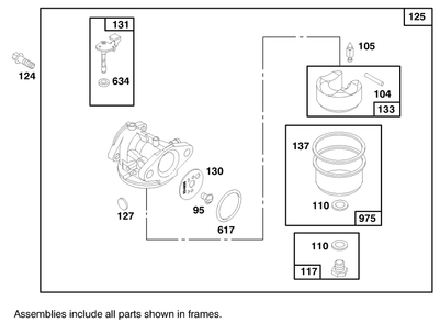 Engine Briggs & Stratton Model 12f802-1750-A1 Diagram and Parts List for 20445 7900001 - 7999999 Toro Lawn Mower