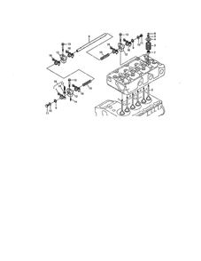 Valve And Rocker Arm Assembly Diagram and Parts List for 74264 260000001 AND UP Toro Lawn Mower