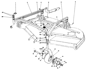 Part Location Diagram of 76-3200 Toro Frame-Deck Suspension (Incl. Ref. #28)