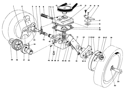 Gear Case Assembly Diagram and Parts List for 16771 3000001 - 3999999 Toro Lawn Mower