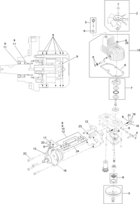 Lh Hydro Assembly Diagram and Parts List for 74902TE (316000001-316999999)(2016) Toro Lawn Mower