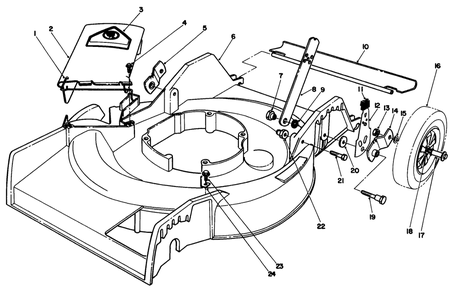 Housing Assembly Diagram and Parts List for 16793 9000001 - 9999999 Toro Lawn Mower