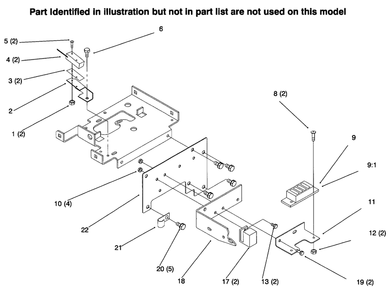 Front Plate, Relays Diagram and Parts List for 73422 6900001 - 6999999 Toro Lawn Tractor