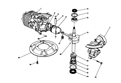 Crankshaft Assembly (Engine No. 47pm1-2) Diagram and Parts List for 20106 2000001 - 2999999 Toro Lawn Mower
