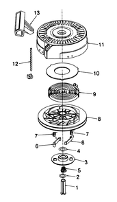 Rewind Tecumseh Starter No. 590635 Diagram and Parts List for 26642 9000001 - 9999999 Toro Lawn Mower