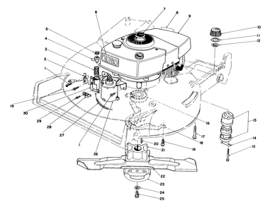 Engine Assembly Diagram and Parts List for 20671 3000001 - 3999999 Toro Lawn Mower