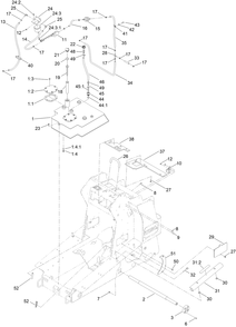 Hydraulic Tank And Track Shaft Assembly Diagram and Parts List for 22327 408000000 - 408833892 Toro Lawn Tractor Accessories