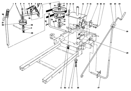 36" Snowthrower Attachment Model No. 59136 (Continued) Diagram and Parts List for 57385 0000001 - 0999999 Toro Lawn Tractor