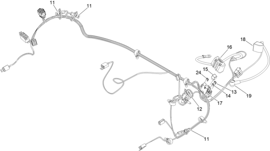 Wire Harness Assembly No. 139-8078 Diagram and Parts List for 74057 400000000 - 416414583 Toro Lawn Tractor