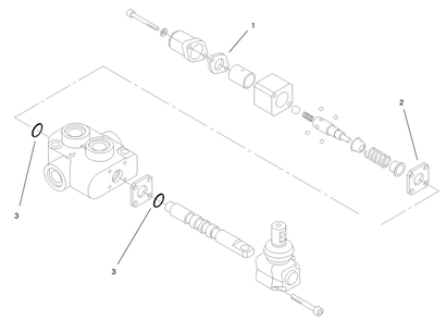 Hydraulic Valve Assembly No. 99-3072 Diagram and Parts List for 22305TE 990001 - 999999 Toro Lawn Tractor Accessories