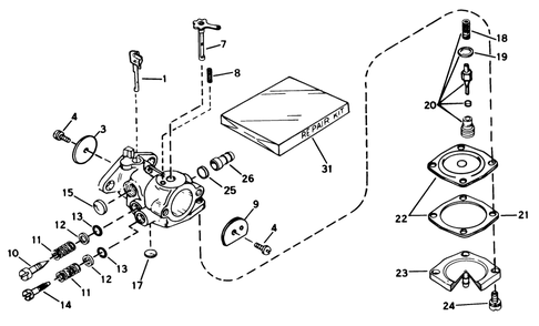 Carburetor No. 632142a Diagram and Parts List for 38162 8000001 - 8999999 Toro Snow Blower