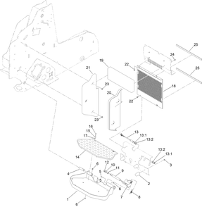 Platform Assembly Diagram and Parts List for 22352 412900000 - 999999999 Toro Lawn Tractor Accessories