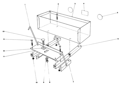 36" Snowthrower Weight Box Assembly Model 59138 (Optional) Diagram and Parts List for 57357 3000001 - 3999999 Toro Lawn Tractor