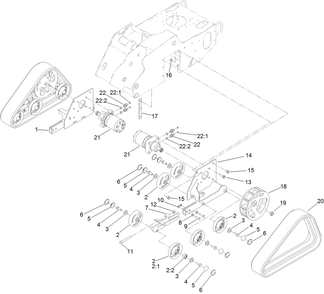 Drive Assembly Diagram and Parts List for 22983 400000000 - 405699999 Toro Lawn Tractor Accessories
