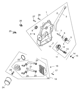 Oil Pan/Lubrication Assembly Diagram and Parts List for 74228 (220000001-220999999)(2002) Toro Lawn Mower