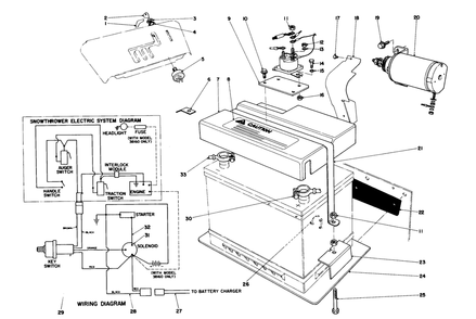 12 Volt Starting Motor Kit 42-3370 (8 & 11 H.P. Snowthrower Model 38150 & 38090) Diagram and Parts List for 38090 3000001 - 3999999 Toro Snow Blower