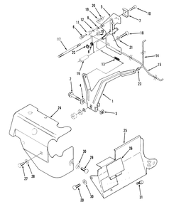 14hp Engine Governor Linkage & Cover Assembly Diagram and Parts List for 22-14OE01 1000001 - 1999999 Toro Lawn Tractor