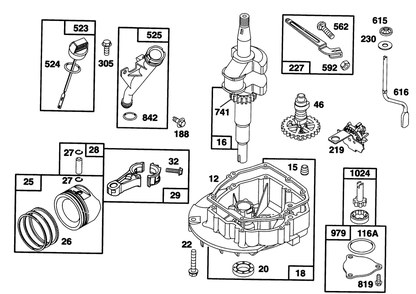 Engine Gts 150 (Model No. 20465 Only)(Model No. 97772-0310-A2) Diagram and Parts List for 20465 5900001 - 5999999 Toro Lawn Mower