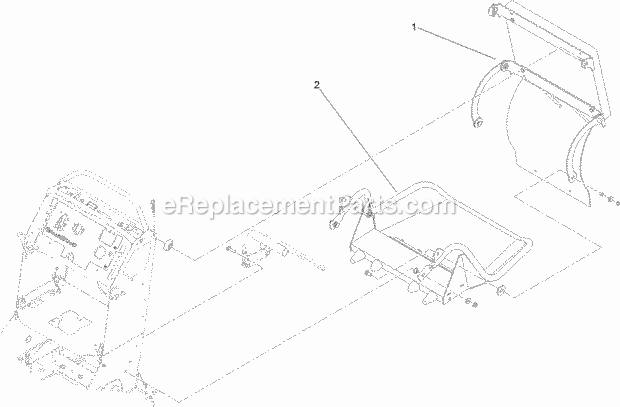 Cushion And Platform Assembly Diagram and Parts List for 74588 314000001-314999999 Toro Lawn Mower