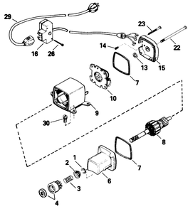 Starter Motor Kit No. 23-3790 Diagram and Parts List for 38056 0000001 - 0999999 Toro Snow Blower