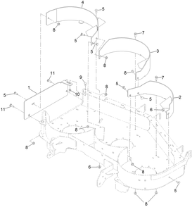 Recycler Assembly Diagram and Parts List for 139-6650  Toro Lawn Tractor Accessories