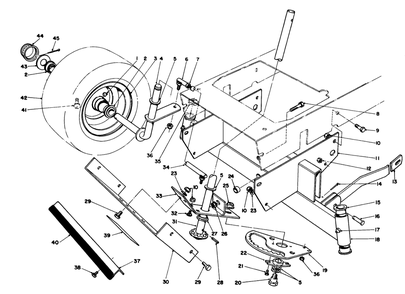 Front Axle Assembly Diagram and Parts List for 56145 9000001 - 9999999 Toro Lawn Tractor