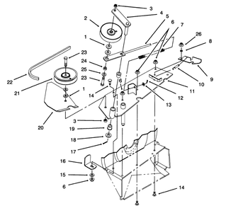 Idler Assembly Diagram and Parts List for 79102 6900001 - 6999999 Toro Lawn Tractor