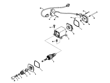 Electric Starter Motor Kit No. 37-4810 (Optional) Diagram and Parts List for 38540 2000001 - 2999999 Toro Snow Blower